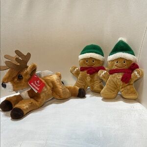 Rudolph Plush and Gingerbread plush
